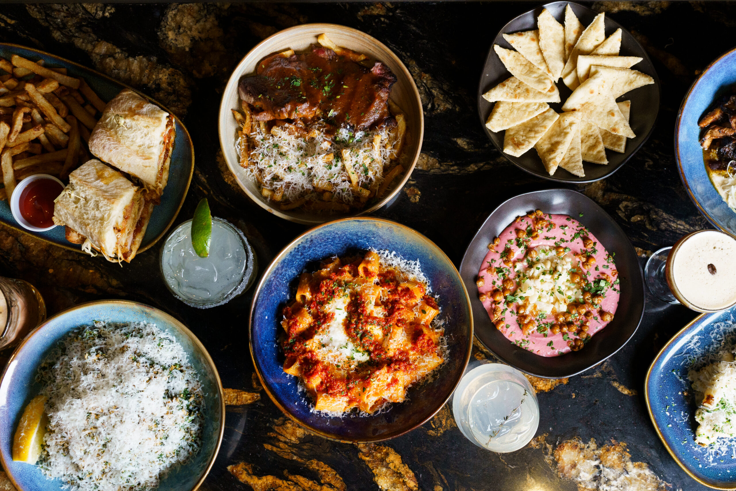 Food served at Greta Bar, serving street food inspired from all around the world from the Greta menu