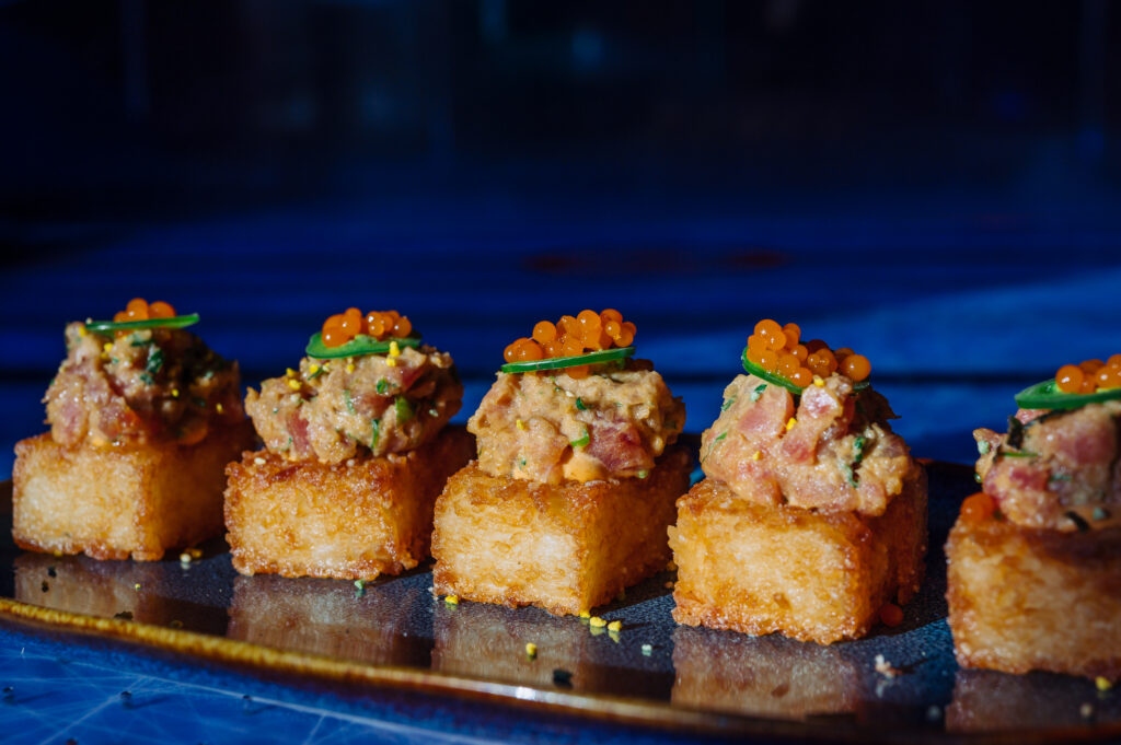 Food served at Greta Bar, serving street food inspired from all around the world from the Greta menu